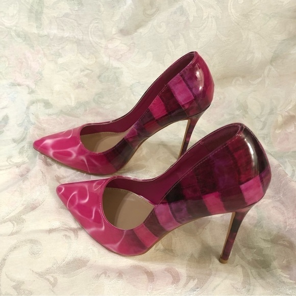 Kayleen by Los Angeles Pink Multi Man Made Patent High Heel Pumps size 9 - Picture 2 of 14